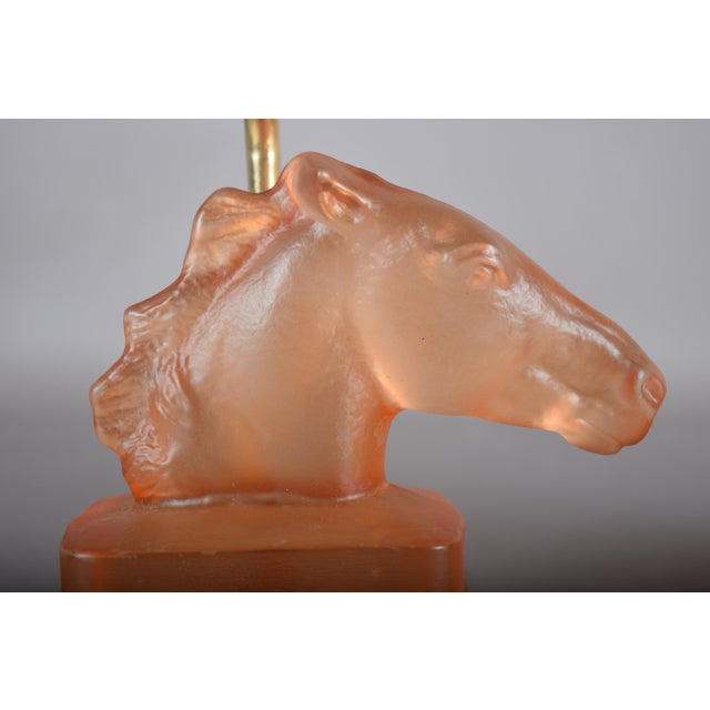 Satin Glass Horse Table Lamps by Le Dauphin, France, 1970s, Set of 2 For Sale - Image 14 of 18