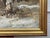Textile Snowy Cabin in the Woods - A Serene Winter Landscape Vintage Oil Painting 1975 Circa For Sale - Image 7 of 12