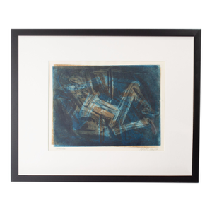 1974 “Hodaka” Abstract Aquatint Print by Robert C. Ray