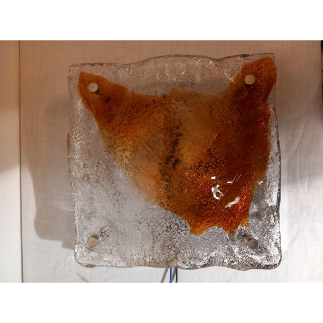 Murano Glass Wall Lamps from Mazzega, 1970s, Set of 2 For Sale - Image 12 of 18