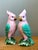 Hollywood Regency Vintage Ceramic Parrot Figurines - Pair For Sale - Image 3 of 12