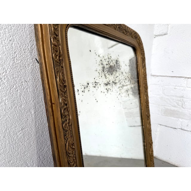 Wood Antique Mercury Mirror, 19th Century For Sale - Image 7 of 18