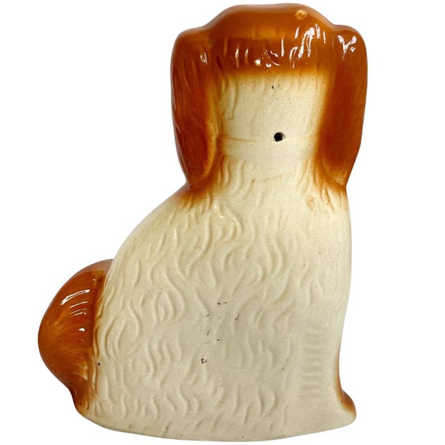 19th Century Staffordshire Caramel Mantle Dogs With Glass Eyes - a Pair For Sale - Image 12 of 13