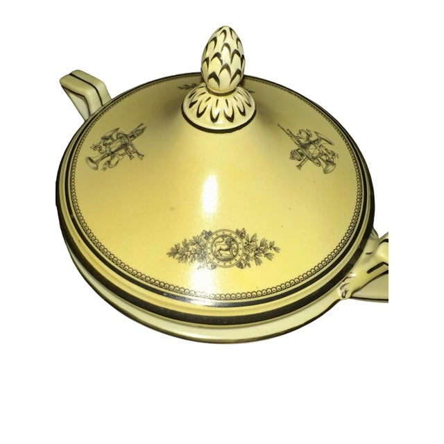 Pair of Vintage Mottahedeh Yellow and Black Creil Tureens For Sale In New York - Image 6 of 13