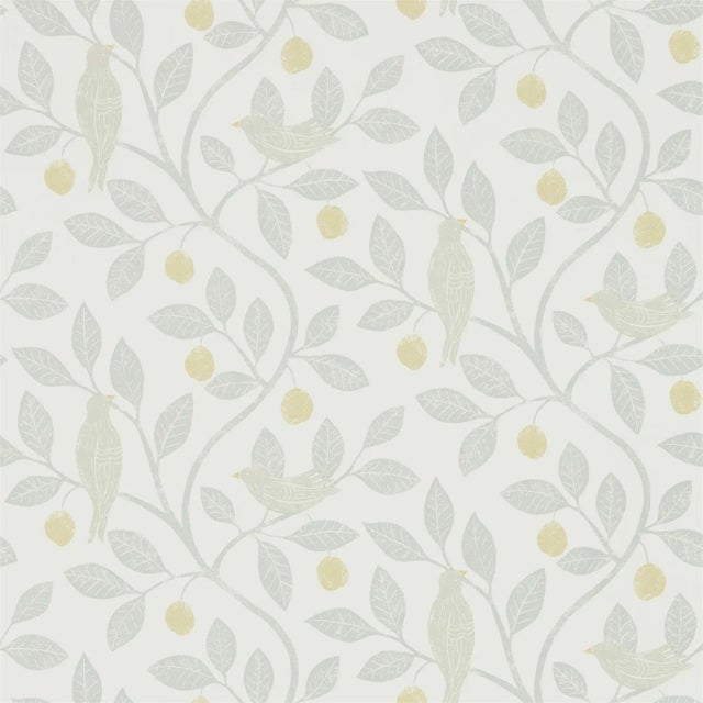 Sanderson Damson Tree Wallpaper in Dijon/Mole For Sale