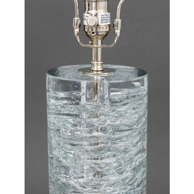 Transparent Vaughan Designs "Rutland" Glass Column Lamps, Pair For Sale - Image 8 of 9