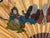 Japanese Vintage Japanese Hand Painted Gold Fan With Seven Figures For Sale - Image 3 of 7