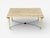 Neoclassical, Coffee or Cocktail Table, Travertine, Wood, Bronze, USA, 1960s A petite Neoclassical style painted wood and...