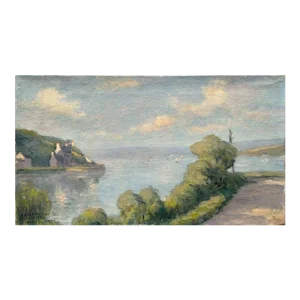 1910s Adolphe Albert Brittany Landscape Oil on Canvas