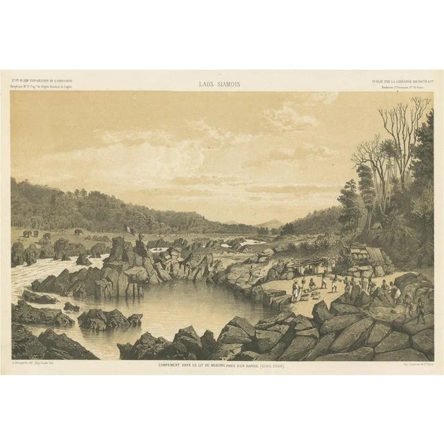 Garnier, Laos Siamois Camp near the Mekong Rapids (Keng Chan), 1873, Print For Sale - Image 10 of 10