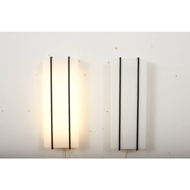 Wall Lamps with Metal Holder and Black Metal Trim, Set of 2 For Sale - Image 4 of 16
