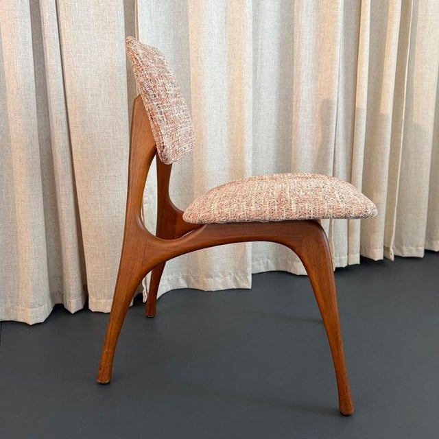 1950s Mid-Century Modern Sculptural Walnut Side Chair by Bertha Schaefer For Sale - Image 5 of 8
