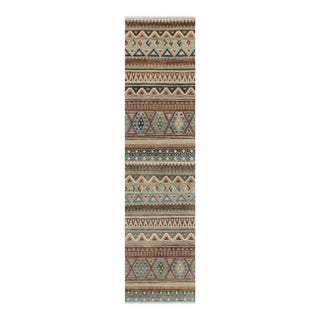 Late 20th Century Tribal Brown/Beige Wool Runner 3'1'' X 9'8'' For Sale