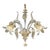 Italian Clear and Gold-Leaf Wall Sconce with Flowers and Leaves Murano Glass by Simoeng For Sale - Image 6 of 6