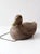 A vintage 1950s General Fibre Ariduk mallard hen decoy with a molded fiber body, glass eyes, detailed feathering, and...