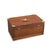 Travel casket Baroque, circa 1750/60, mahogany, original brass fittings and handle on the lid, very elaborate and refined...