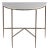 Evelyn 36.5 in. W Demilune Marble and Iron Console Table, Marble and Metal For Sale