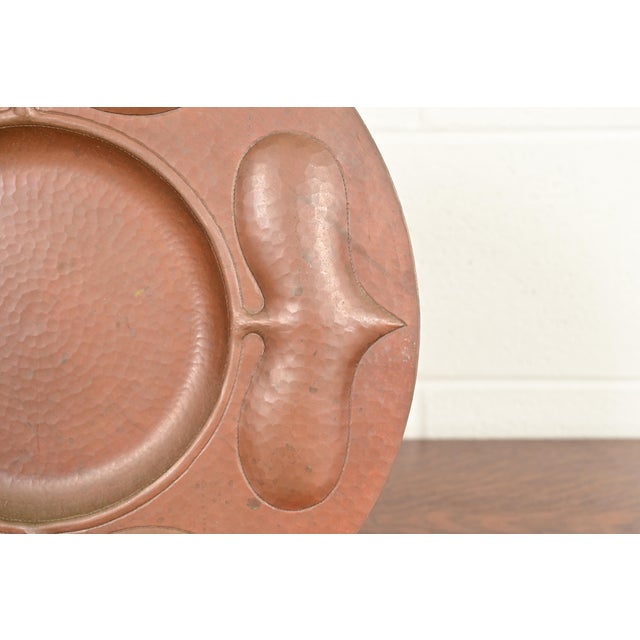 Metal Ramon Ramirez Arts & Crafts Hammered Copper Charger Plate or Tray For Sale - Image 7 of 12