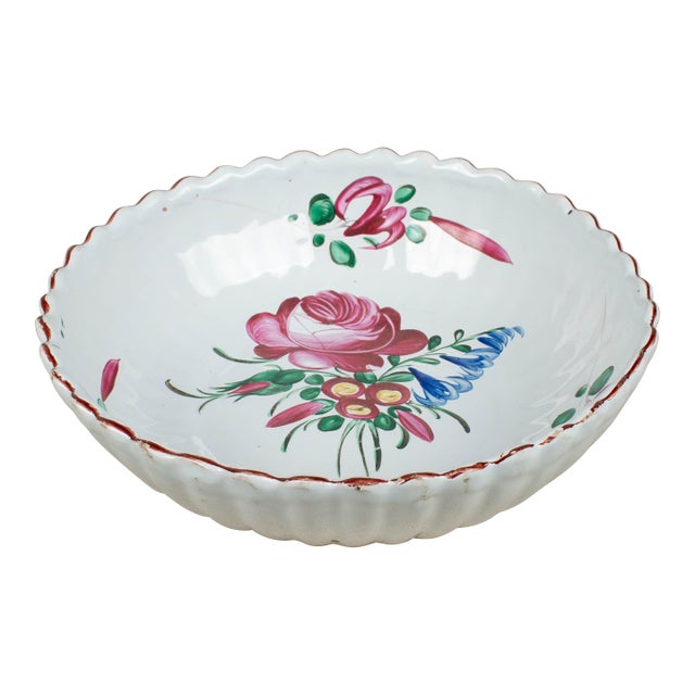 19th Century French Lunéville Saint Clément Faience Bowl For Sale