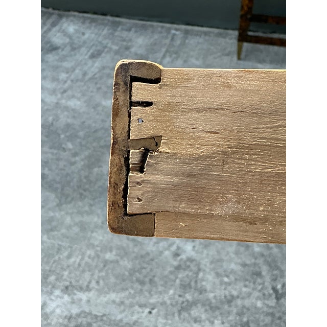 Wood Vintage Primitive Bobbin Side Table For Sale - Image 7 of 12
