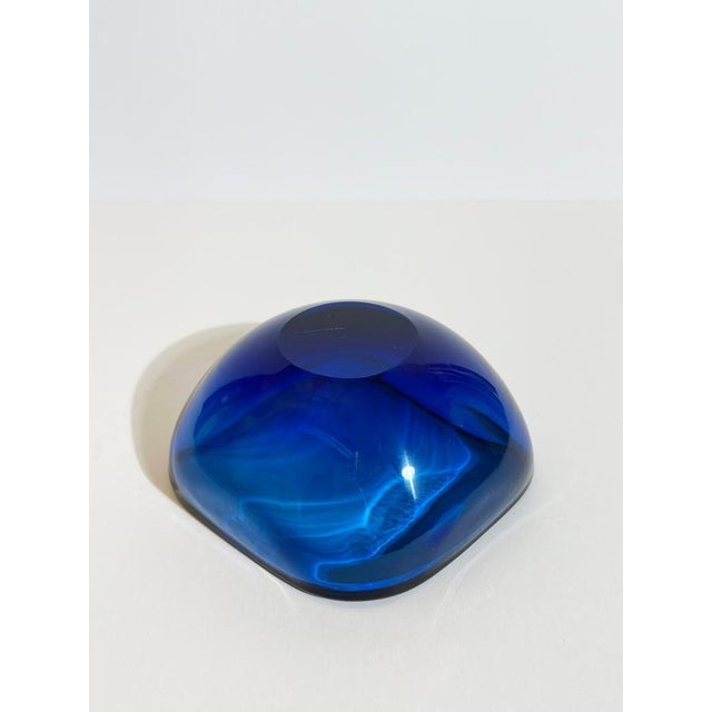 Blue Murano Sommerso Glass Bowl by Flavio Poli for Seguso, Italy, 1960s For Sale - Image 8 of 10