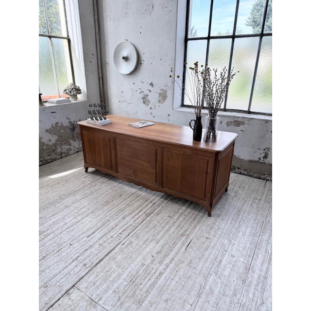Brown Oak Desk or Counter, 1960s For Sale - Image 8 of 18