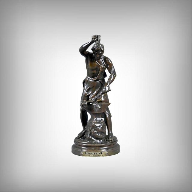 Gaudez, The Blacksmith, Late 19th Century, Bronze For Sale - Image 13 of 13
