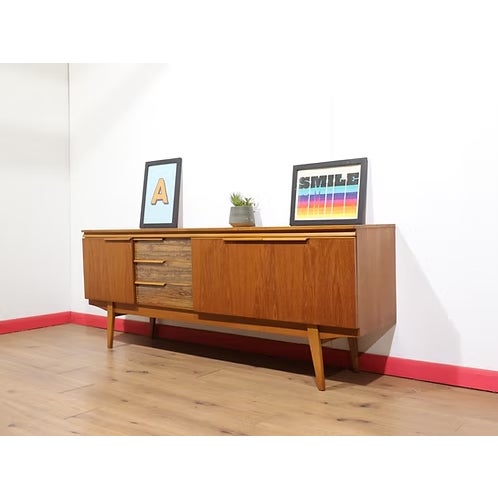 Mid Century Modern Vintage Teak British Sideboard Credenza For Sale - Image 13 of 15
