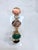 Traditional Mid‑Century Carved Semi-Precious Gemstone Scarab Bracelet • 12k Gf Clasp • Egyptian Revival For Sale - Image 3 of 13