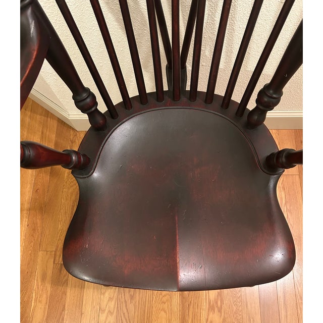 Antique Ladies Armed Windsor Fiddle Back Chair, Mahogany. For Sale - Image 11 of 12