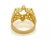 Contemporary Star of David Diamond Cut Design 10k Yellow Gold Ring For Sale - Image 3 of 7