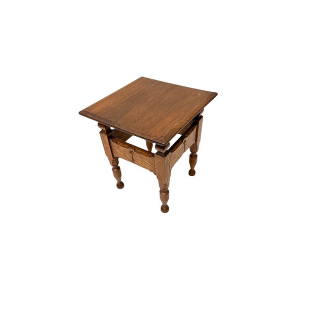 Stunning and elegant Aesthetic Movement side table. Design by C. Fischer Amsterdam. Striking Dutch design from the 1900s....