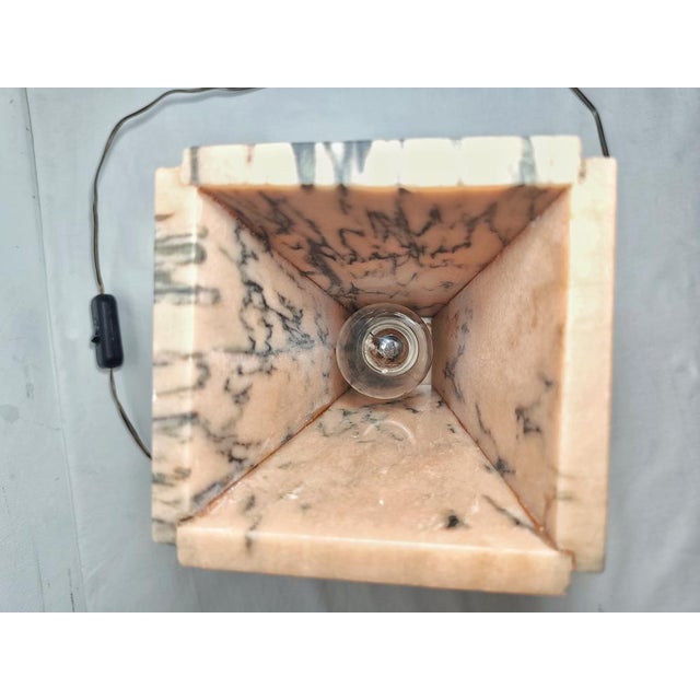 Vintage Spanish Marble Table Lamp, 1960s For Sale - Image 12 of 14