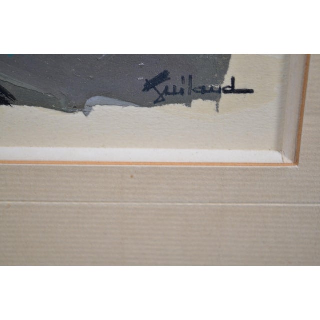 1960s Juilaud (20th-Century French Artist) Mid-Century Street Scene With Half-Timbered House For Sale - Image 12 of 13