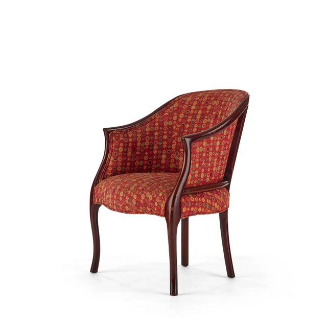 Kittinger Kittinger Wood and Upholstered Transitional Design Lounge Chairs - Set of 4 For Sale - Image 4 of 6