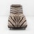 A stunning 1980s Italian chaise longue, featuring a sinuous, sculptural silhouette and upholstered in genuine zebra-print...
