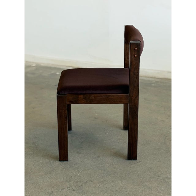Brutalist Made to Order Minimal Walnut Dining Chairs For Sale - Image 3 of 16