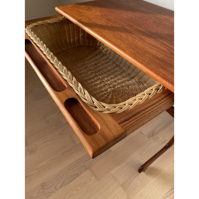 Teak Sewing Table, 1960s For Sale - Image 6 of 14