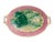 Victorian Antique Victorian Majolica Oval Pedestal Dish With Botanical & Greek Key Motif For Sale - Image 3 of 12