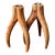 Vintage Carved Wood and Brass Antler Candlesticks - A Pair For Sale