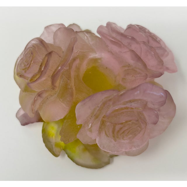 Glass Daum Candleholder, Collectible Decorative Object, Glass, 1990, France For Sale - Image 7 of 14