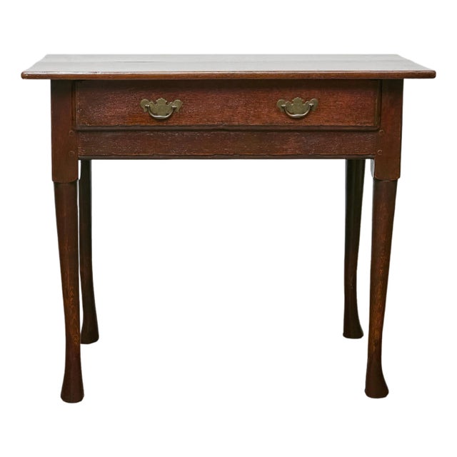 Antique Georgian Oak Side Table with Single Drawer, England, Circa 1800-1830 For Sale
