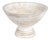 Boho Whitewashed Wood Pedestal Serving Bowl For Sale