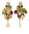 Contemporary Dolce & Gabbana Earrings Gold Coin Floral Fruit Charms Sicily Chandelier, A Pair For Sale - Image 3 of 6