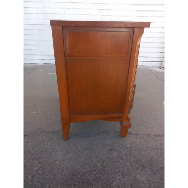 Late 20th Century Walnut French Provincial 3 Drawer Chest For Sale In Houston - Image 6 of 6
