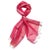 Bijou Deep Pink Silk-Cotton Scarf For Sale - Image 4 of 4