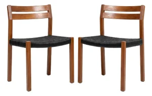Vintage Niels Otto Møller Model 83 Teak Dining Chairs for j.l. Møllers Møbelfabrik - A Pair