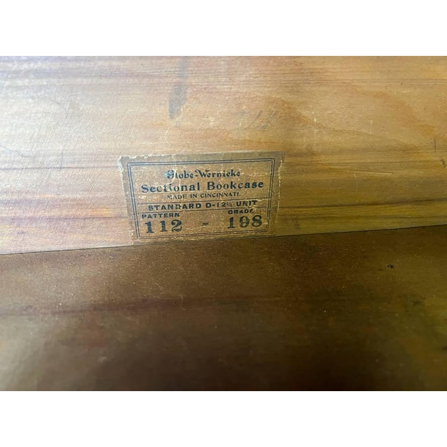 Early 20th Century Globe -Wernicke Antique Tiger Oak Five Stacking Bookcase/ Lawyer Bookcase For Sale - Image 16 of 18