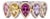 Stunning 18k Gold Multi Sapphire and Diamond Halo Ring, New Design, Size 6 For Sale