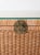 Vintage Rattan Trunk With Glass For Sale - Image 6 of 12